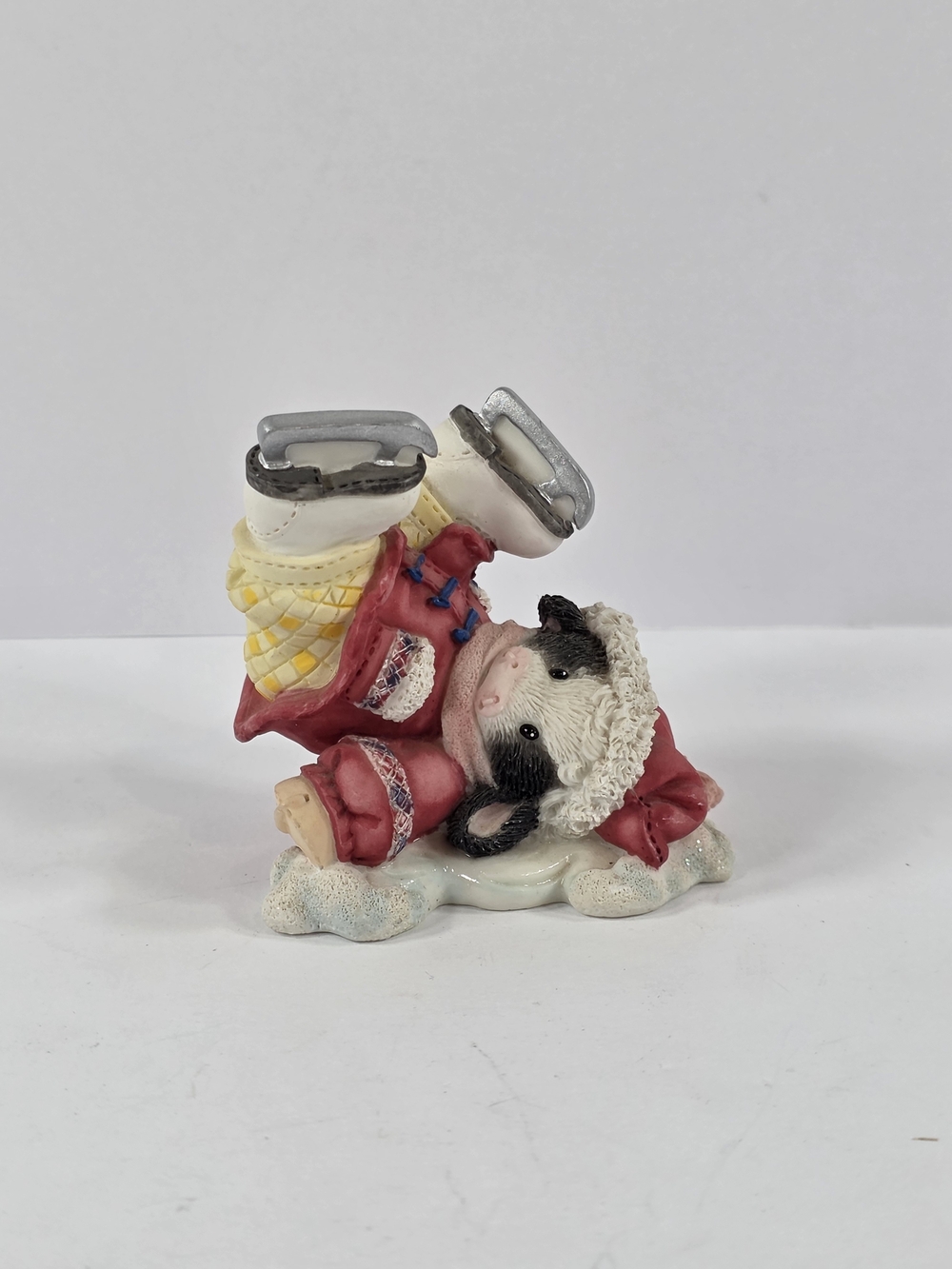 Mary Moo Moo's Falling for Moo 1998 Enesco Corp Ice Skating Cow Figurine